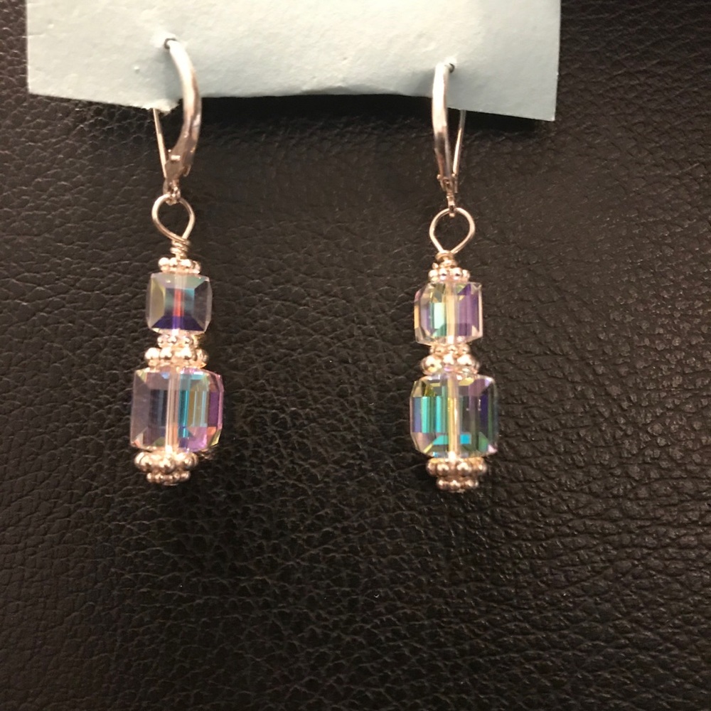 Swarozski Crystal Earrings 925 silver clasp